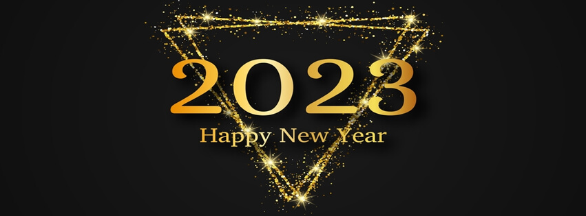 Happy New Year 2023 Cover Photo Triangle Style