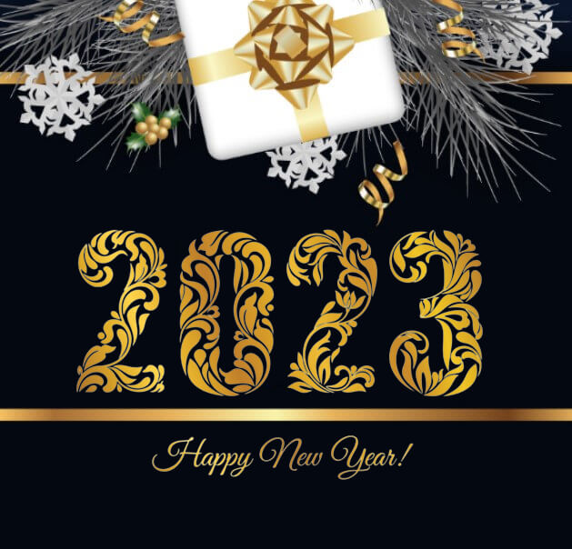 Happy New Year Features 2023 Greeting Card