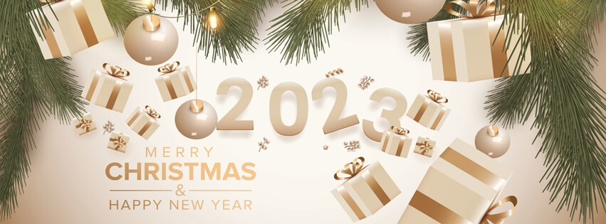 Merry XMAS And Happy New Year 2023 HD Facebook Cover Image Free