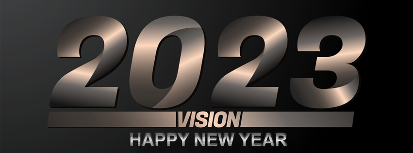 Metallic Style Happy New Year 2023 Facebook Profile Cover HD Download