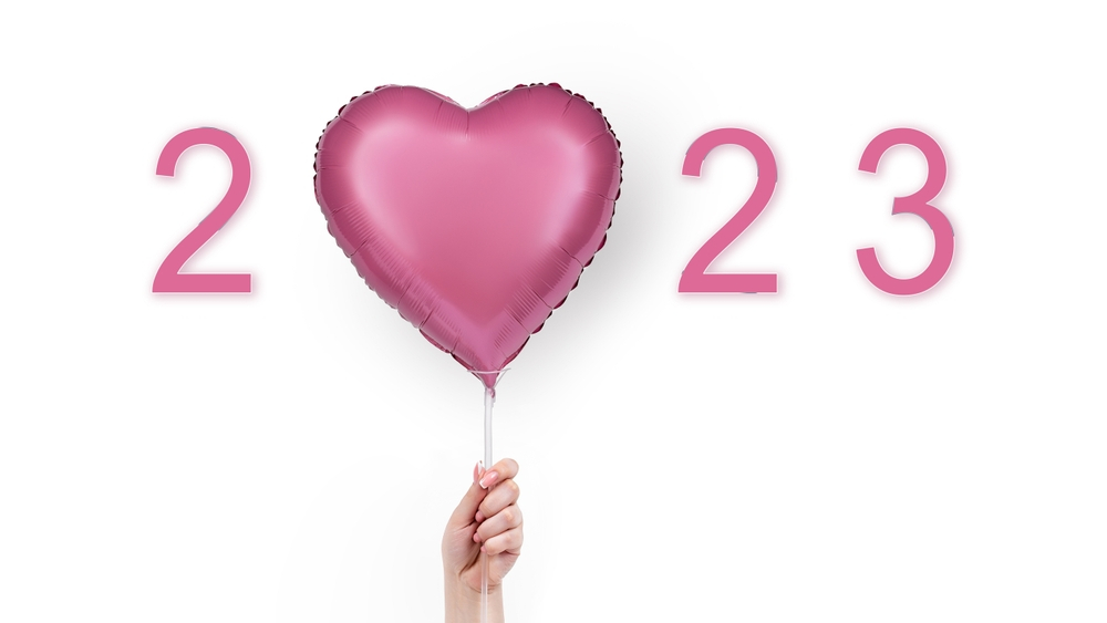 Cute Pink Happy New Year 2023 Images