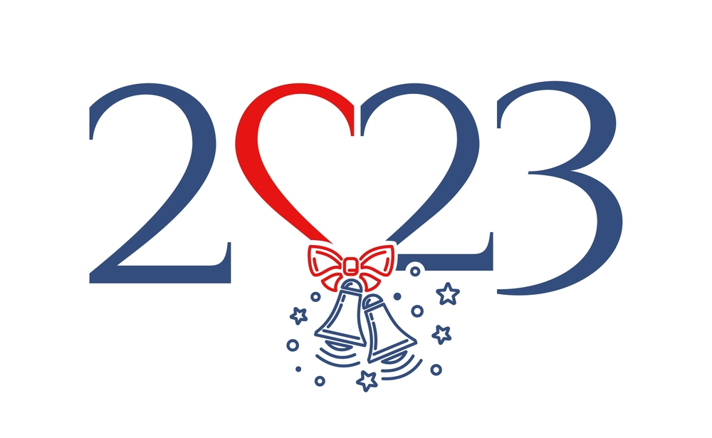 Cute Heart Shape Happy New Year 2023 Images