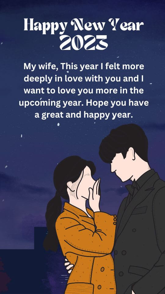 Romantic Happy New Year 2023 Wishes For Wife Mobile Status