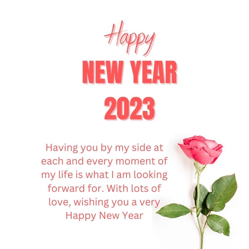 Special Happy New Year 2023 Greeting Card For Fiance To Wish New Year With Love
