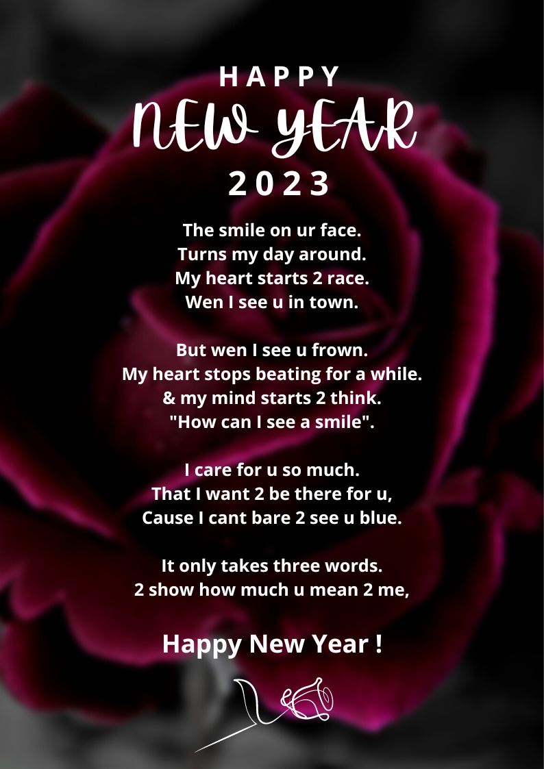 Happy New Year 2023 Love Poems Romantic