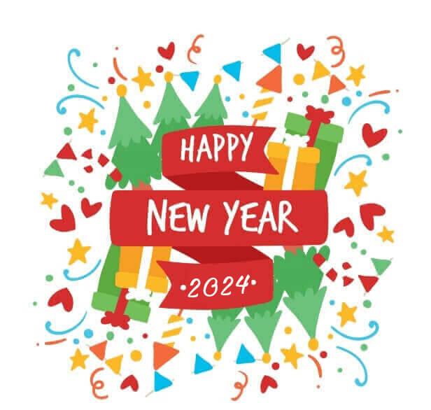 Colorful New Year 2024 Image