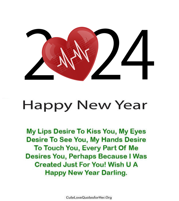 Read more about the article 80 Happy New Year 2024 Love Quotes for Her & Him to Wish & Romance