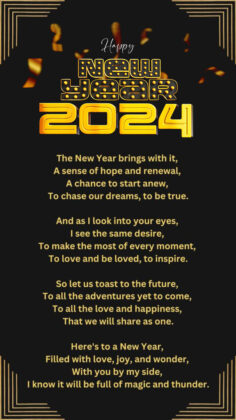 Happy New Year 2024 Love Poems For Her & Him