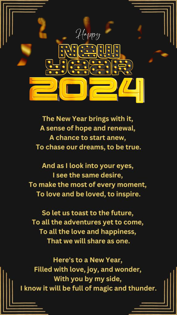 Gold & Black Modern New Year 2023 Instagram Story 1