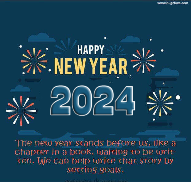 Happy New Year 2024 Ecard Greeting Romantic
