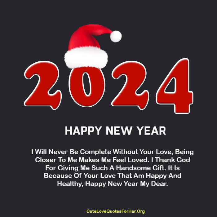 Happy New Year 2024 Love Quote For Him