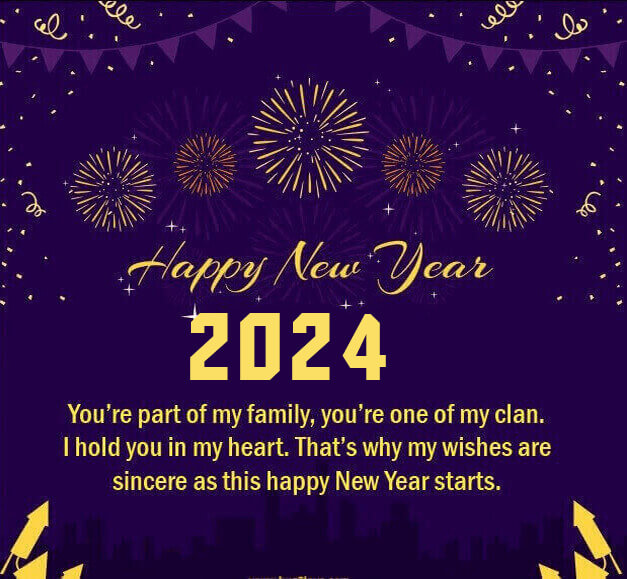 Happy New Year Romantic Quote 2024 Image