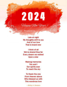 Read more about the article Happy New Year 2024 Love Poems for Her & Him