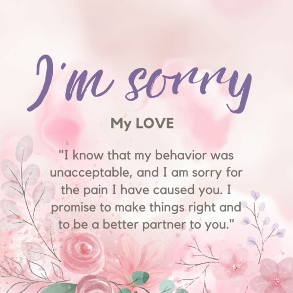 I'm Sorry Love Quotes for Her & Him - Apology Quotes Pics