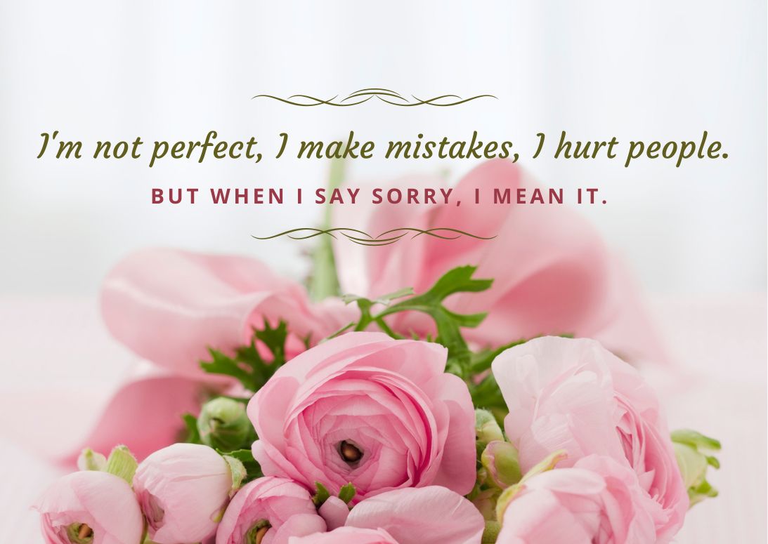 I'm Sorry Love Quotes For Her & Him Wit Flower