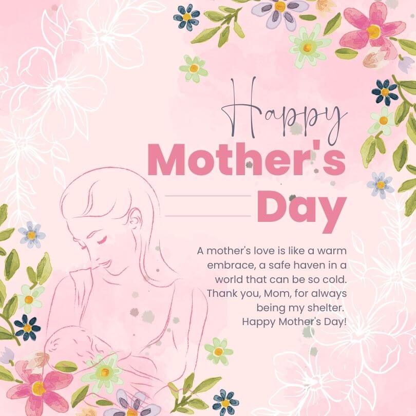 Mothers Day Short Quote With Image To Wish