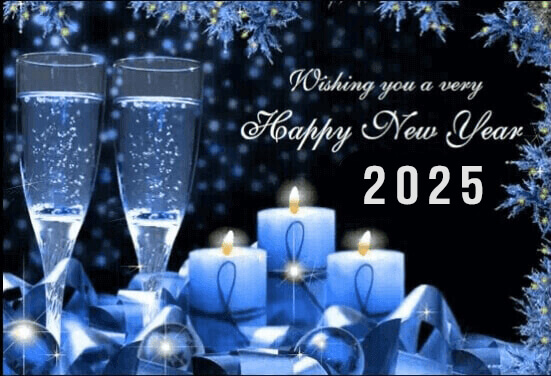 Cheers Happy New Year 2025 Greeting ECard Wishes