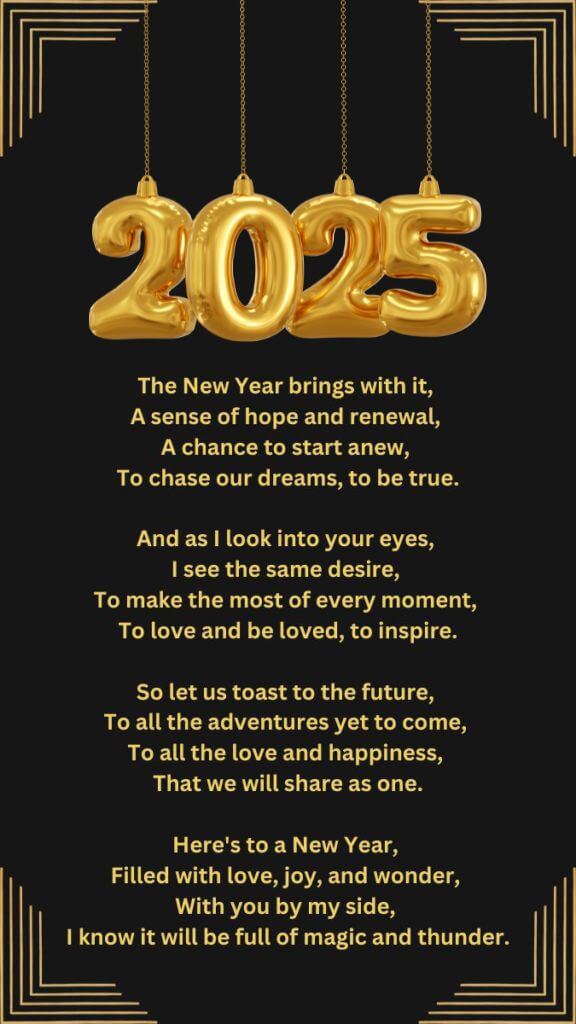 Happy New Year 2025 Cute Love Poems 576x1024