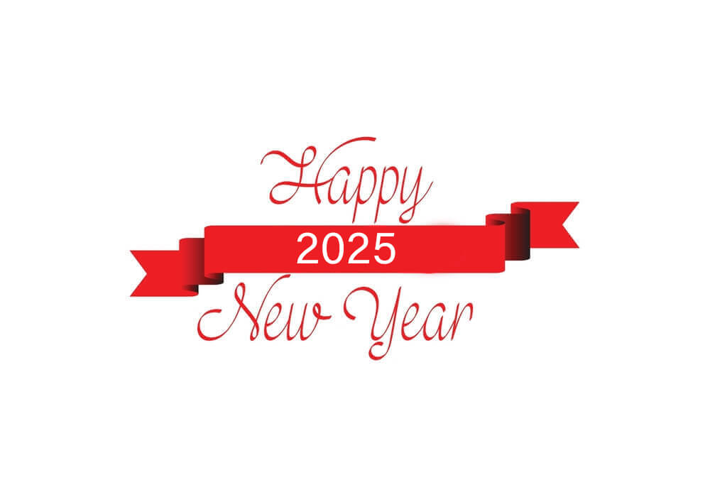 Happy New Year 2025 Red Heart Image