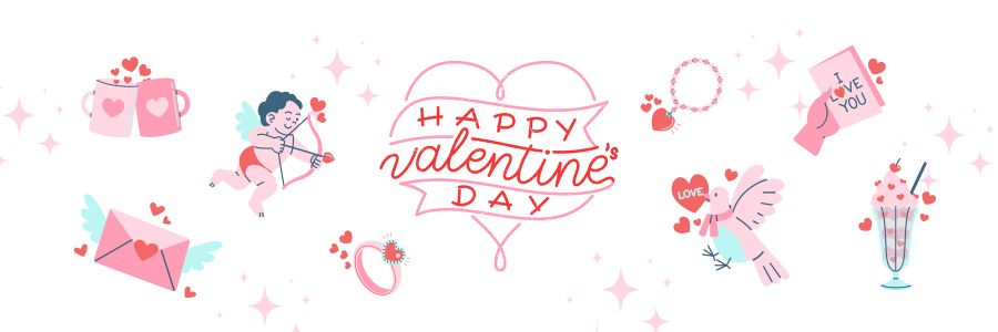 Happy Valentines Day Cupid Facebook Cover Photo Banner Free