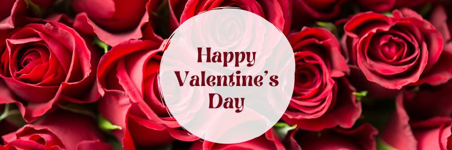 Happy Valentine's Day Red Roses HD Cover Photo