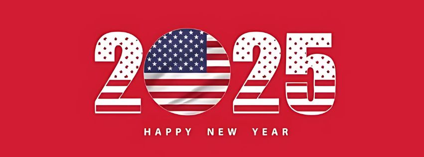 Best Happy New Year 2025 USA Flag Wishes Image Petriotic 1068x637