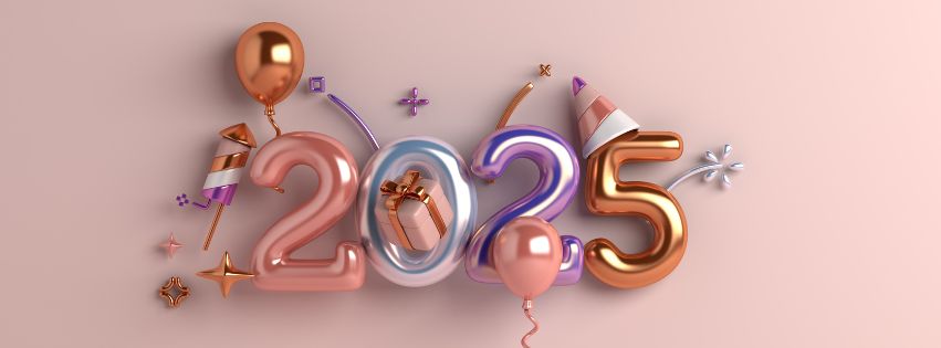 Colordul Happy New Year 2025 Facebook Covers