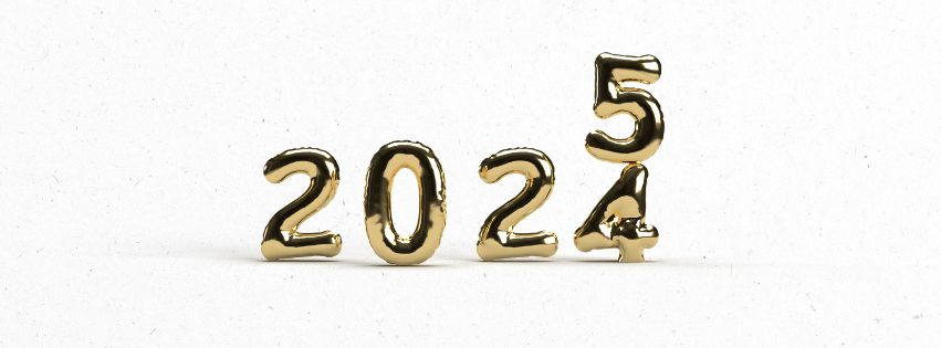 Fancy Fonts Happy New YEar 2025 Facebook Timeline Cover Photo