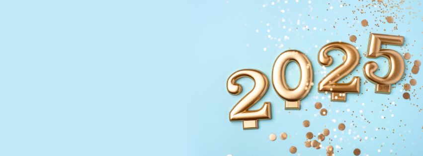 Happy 2025 New Year Celebration With Candles And Wishes Cover Photo Suitbale For Profiles Pages And Groups