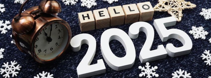 Happy 2025 New Year Facebook Covers Tech Lovers