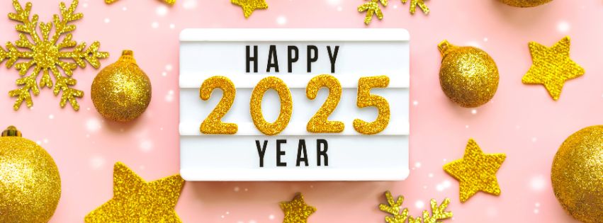 Happy New Year 2025 Cool Art Lovers Wallpaper Wishing Cover Photo