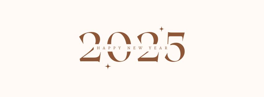 Happy New Year 2025 Facebook Timeline Cover Photo Environment Friendly Go Green White Green