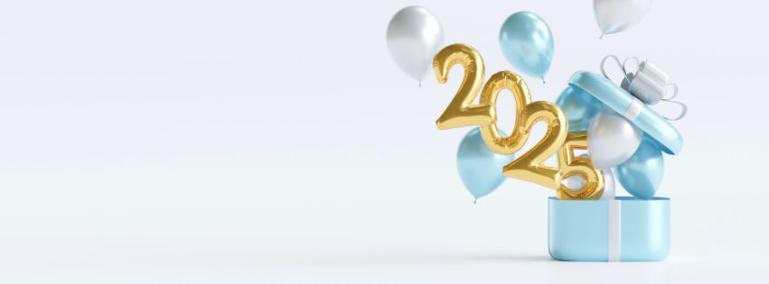 Happy New Year 2025 Facebook Cover Banner