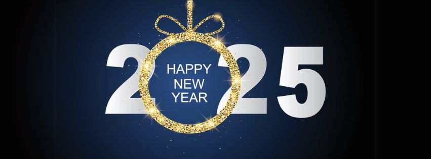 New Year 2025 Cartoon Style Unique Facebook Timeline Cover Picture Banner