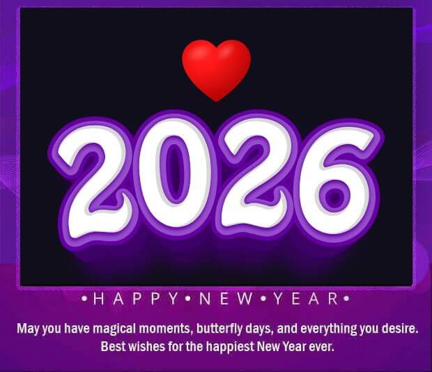 New Year 2026 Logical Romantic Saying With Love Image