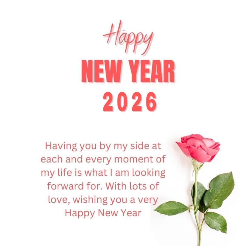 Special Happy New Year 2026 Greeting Card For Fiance To Wish New Year With Love Min