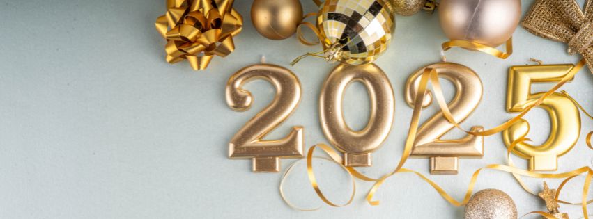 Stylish Happy New Year 2025 Banner Fb Cover Photo To Wish