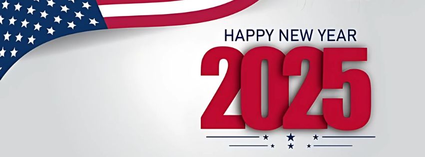 USA Flag Happy New Year 2025 Wallpaper Wishes 1068x712