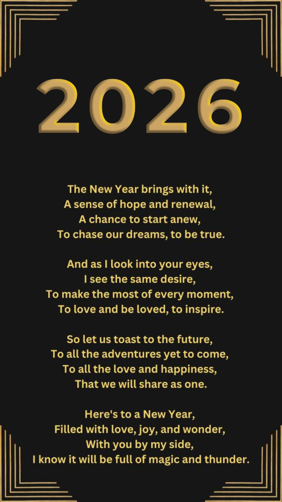 Happy New Year 2026 Cute Love Poems 576x1024
