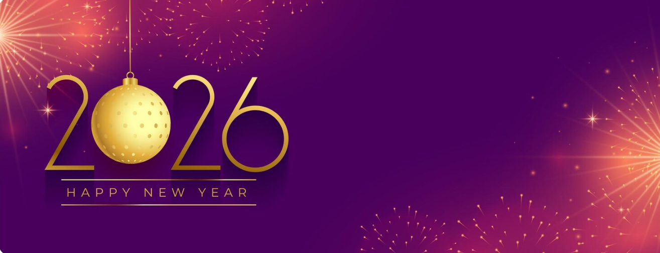 Happy 2026 Banner Cover Photo Happy New Year