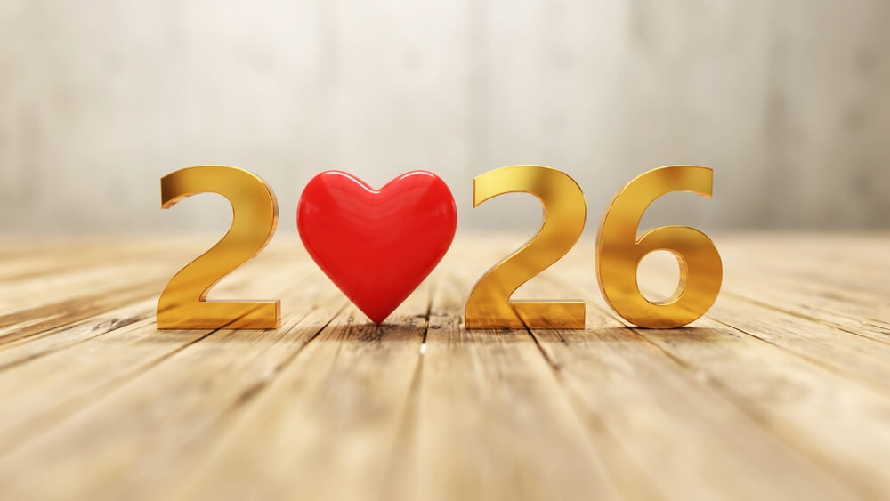 Happy New Year 2026 And Merry XMAS Wallpaper HD Love Wrap