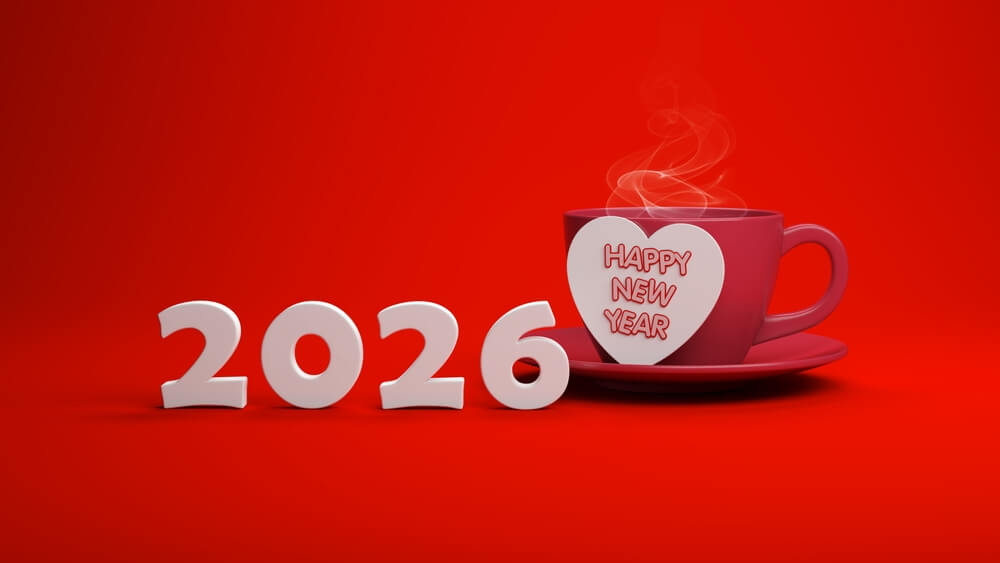 Happy New Year 2026 Loading HD Wallpaper Advance Welcome Red Romantic